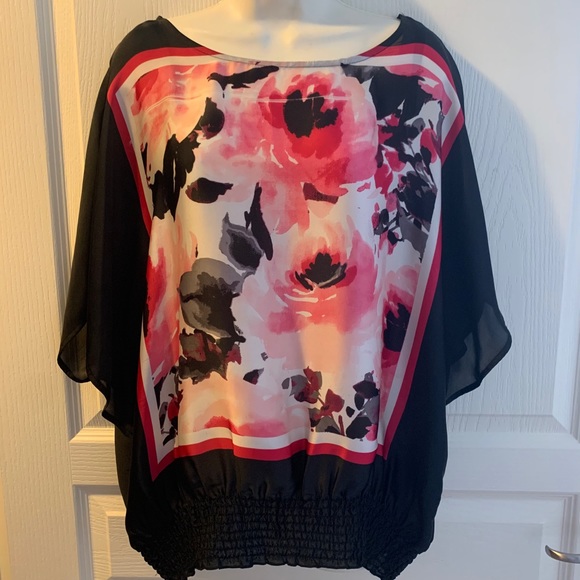 ALXY floral top with elastic in the waist - Picture 2 of 4